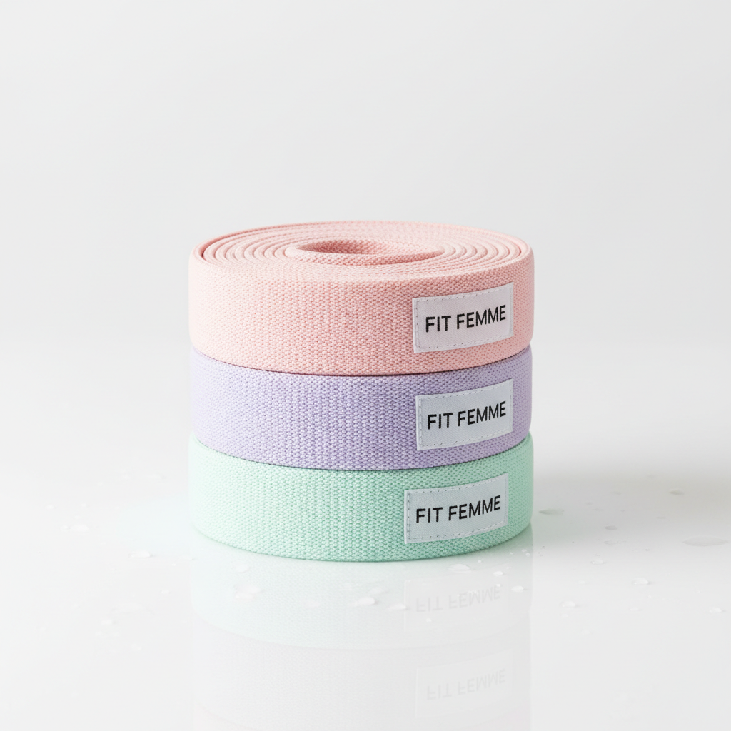 Booty Bands Set for Women in pastel colors - 3 resistance levels