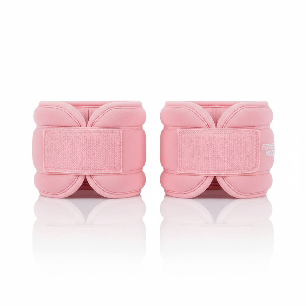 Adjustable Ankle Weights for Women in pink neoprene