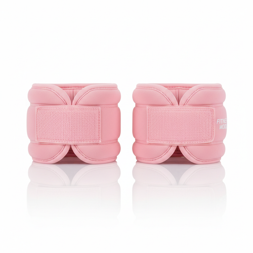 Adjustable Ankle Weights for Women in pink neoprene